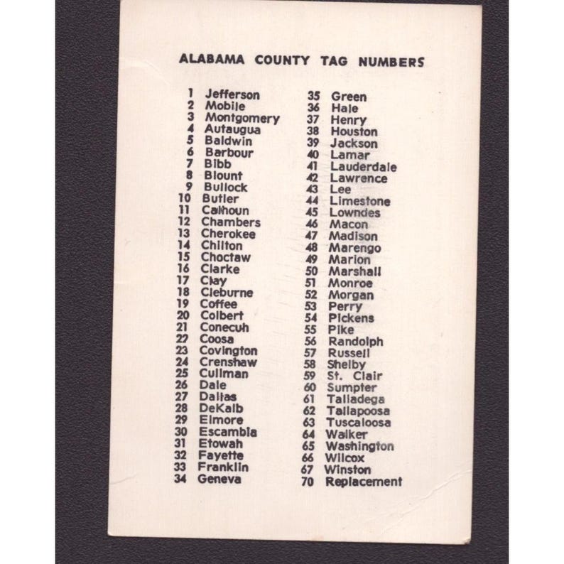 Vintage 1976 William C Daniel Alabama Circuit Judge Campaign Card Tag Numbers image 2