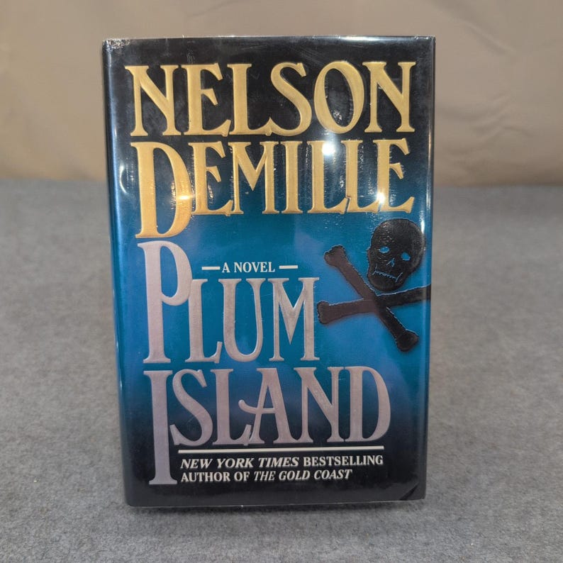 Plum Island door Nelson DeMille Hardcover 1997, eerste editie Mystery Thriller afbeelding 1