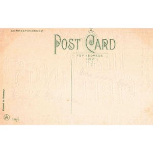 Antique Hearty Greetings Embossed Floral Postcard Germany Divided Back image 2