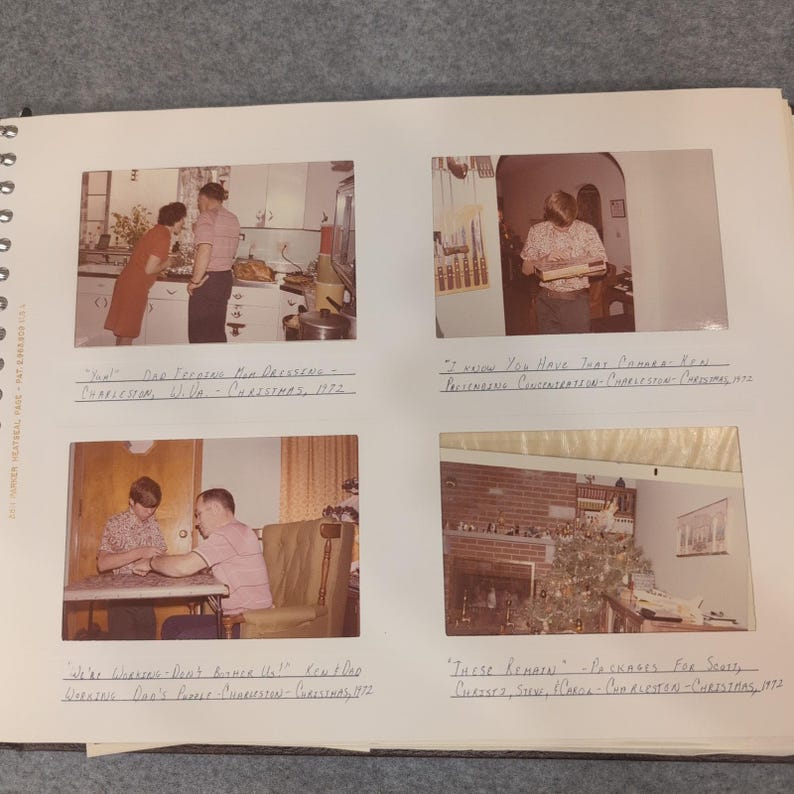 Vintage album uit 1972-1973 van de familie Harrington uit Charleston, West Virginia, van kolonel Patricia Harrington van de Amerikaanse luchtmacht. afbeelding 5