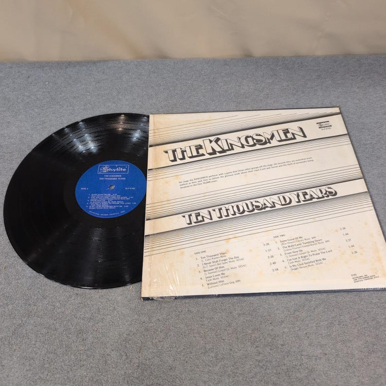 The Kingsmen Ten Thousand Years Vinyl LP Southern Gospel Skylite SLP-6192 Record image 2