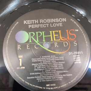 Keith Robinson Perfect Love Vinyl LP 1989 Orpheus Records D1-75611 Jazz Fusion image 4