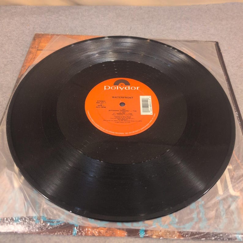 Waterfront Cry 12 Inch Vinyl Single Polydor 889 251-1 1989 Pop 33 RPM Extended image 3