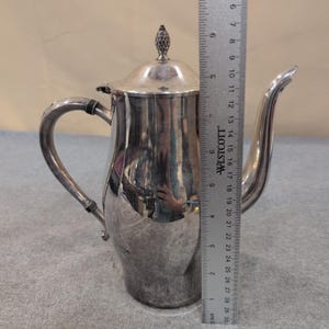 Oneida Paul Revere Reproduction Silverplate Coffee Pot Pineapple Finial image 5