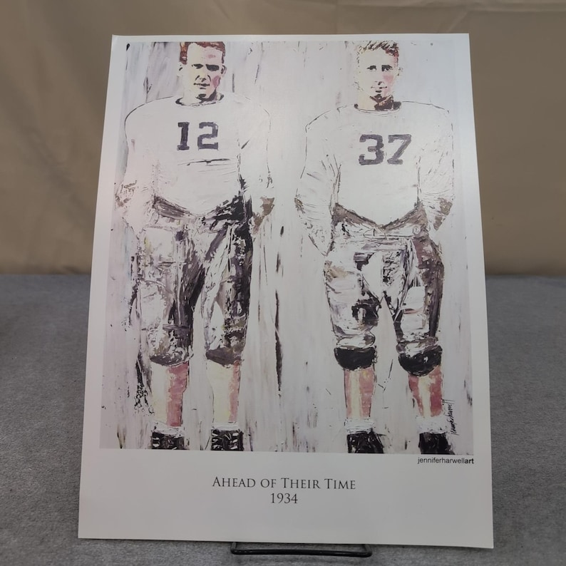 Jennifer Harwell Art History of Alabama Crimson Tide - Juego de 13 impresiones de fútbol imagen 1