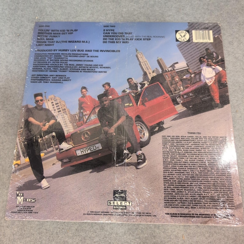 Kid 'N Play 2 Hype Vinyl LP 1988 Select Records SEL 21628 Hip Hop Album image 2