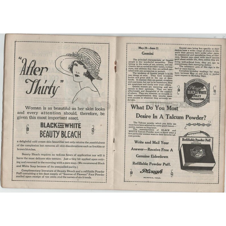 Vintage 1920s Plough's Black and White Dream Book Memphis TN Advertising Booklet image 4