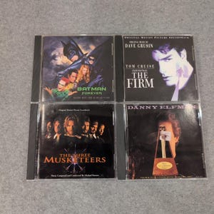 90s Movie Soundtrack CD Lot Batman Forever The Firm Three Musketeers Dan Elfman image 1