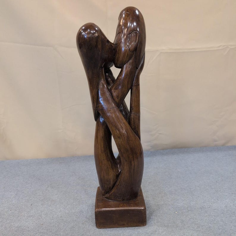 Marwal Industries Inc Kissing Couple Sculpture Vintage Mid Century Modern image 4