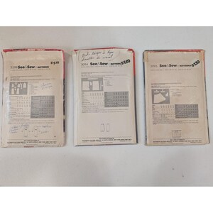 Lotto di 3 modelli di cucito Butterick See & Sew VTG per abiti e gonne, taglie 14-16-18 immagine 2
