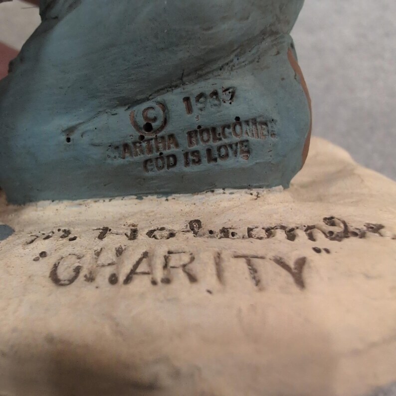 Martha Holcombe God Is Love Charity Black Angel Figurine Butterfly 1987 Vintage image 4