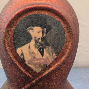 VTG Jim Beam Decanter "Manet / Gare Saint Lazare" Art Series Alabama Label 11.5" image 3