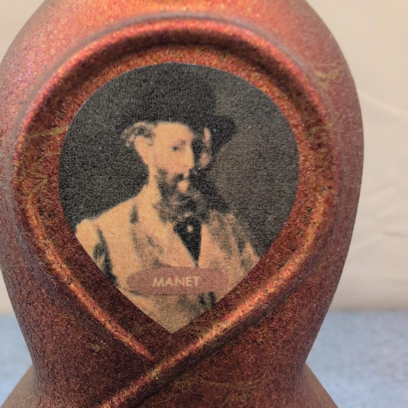 VTG Jim Beam Decanter "Manet / Gare Saint Lazare" Art Series Alabama Label 11.5" image 3