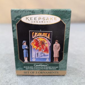 Hallmark Keepsake Ornament Casablanca Set of 3 Rick Ilsa Victor Laszlo 1997 image 1