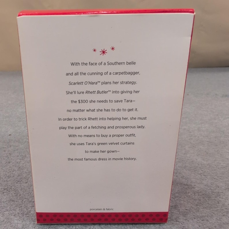 Hallmark Keepsake Borta med vinden Scarletts gröna klänning julgransprydnad bild 2