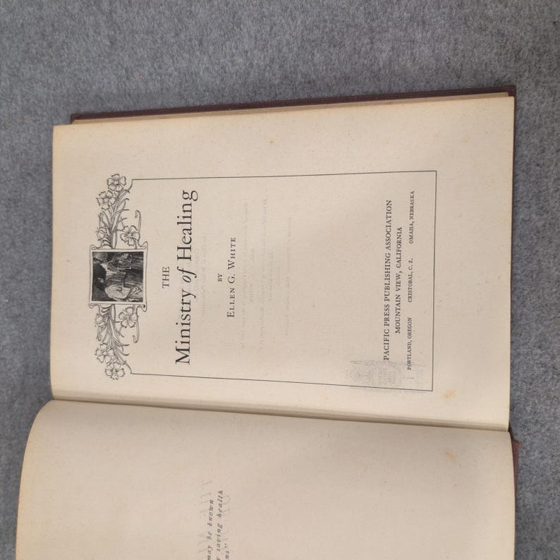 The Ministry of Healing Ellen G White 1942 Pacific Press Religious Health Book image 4