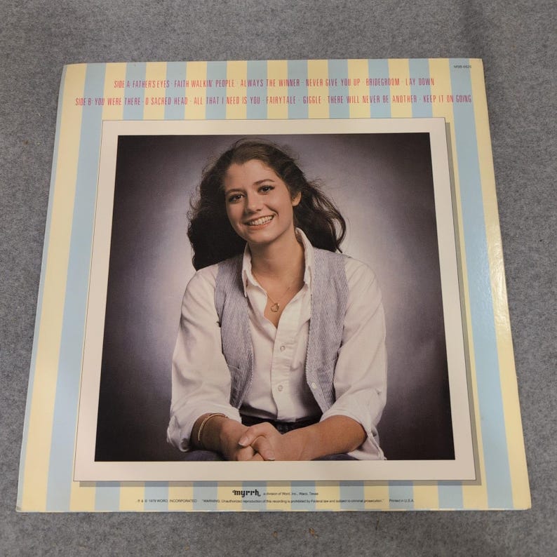 Amy Grant My Father's Eyes Vinyl LP Myrrh Records MSB-6625 1979 CCM Pop image 2