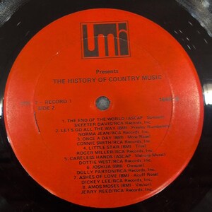 The History of Country Music Volume 2 UMI Vinyl 2-LP Johnny Cash Dolly Parton image 7