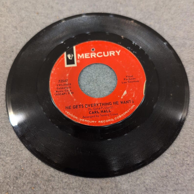 Carl Hall You're So Qualified He Gets Everything He Wants Mercury 72547 Soul 45 image 3