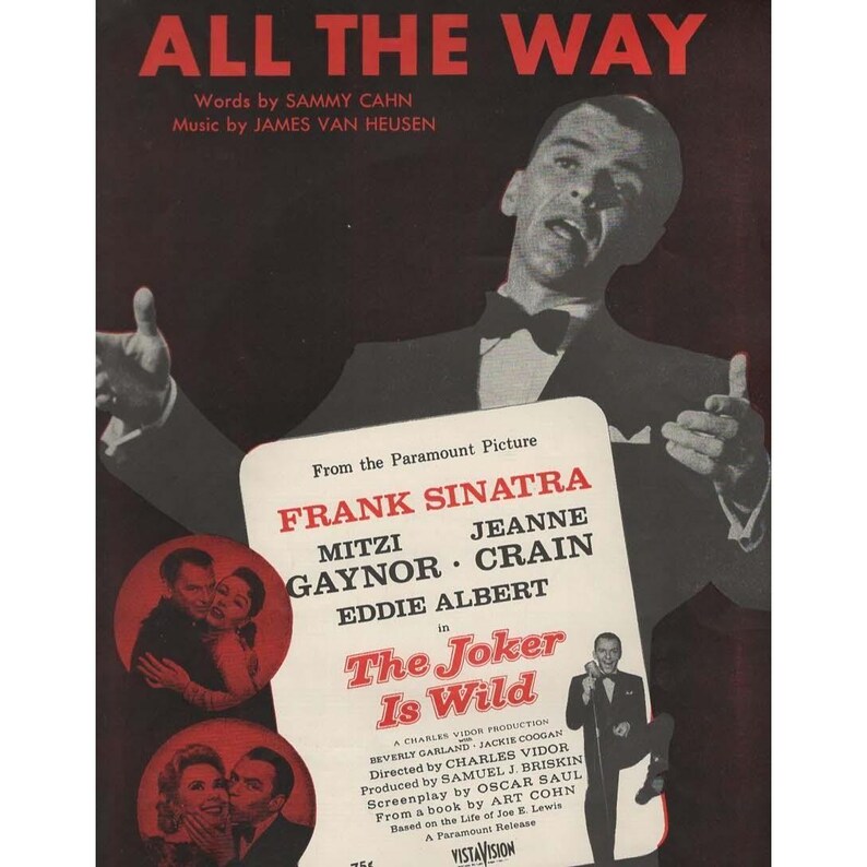 All The Way Frank Sinatra Sheet Music The Joker Is Wild 1957 image 1