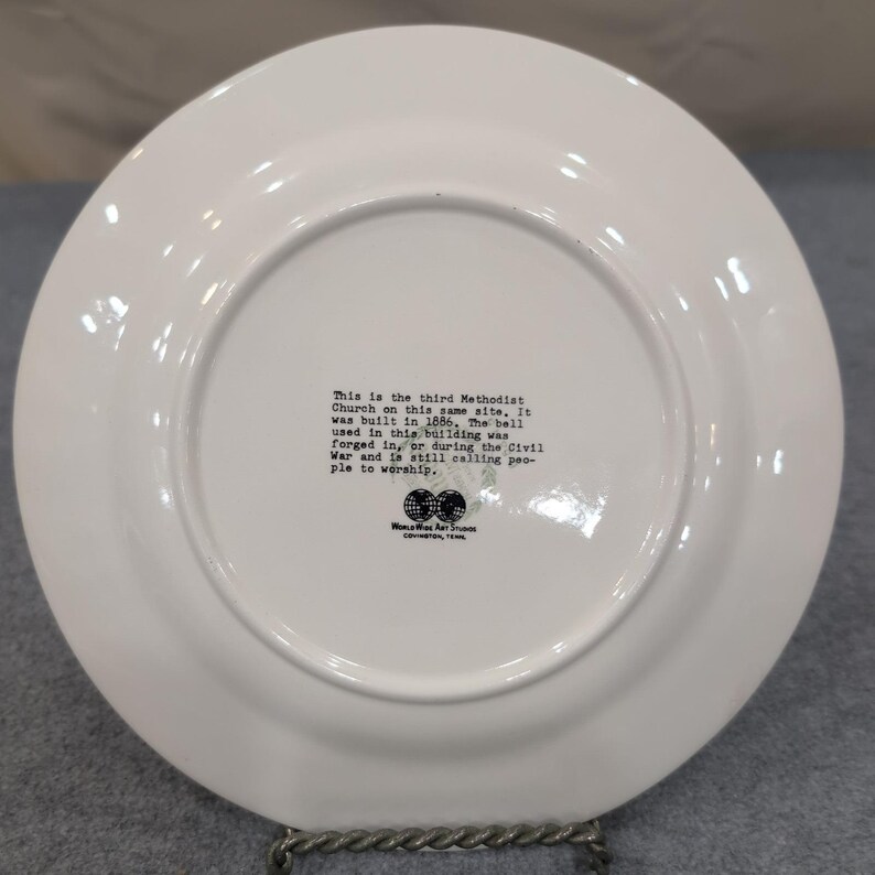 First Methodist Church Dadeville Alabama Homer Laughlin Plate Gold Rim image 3