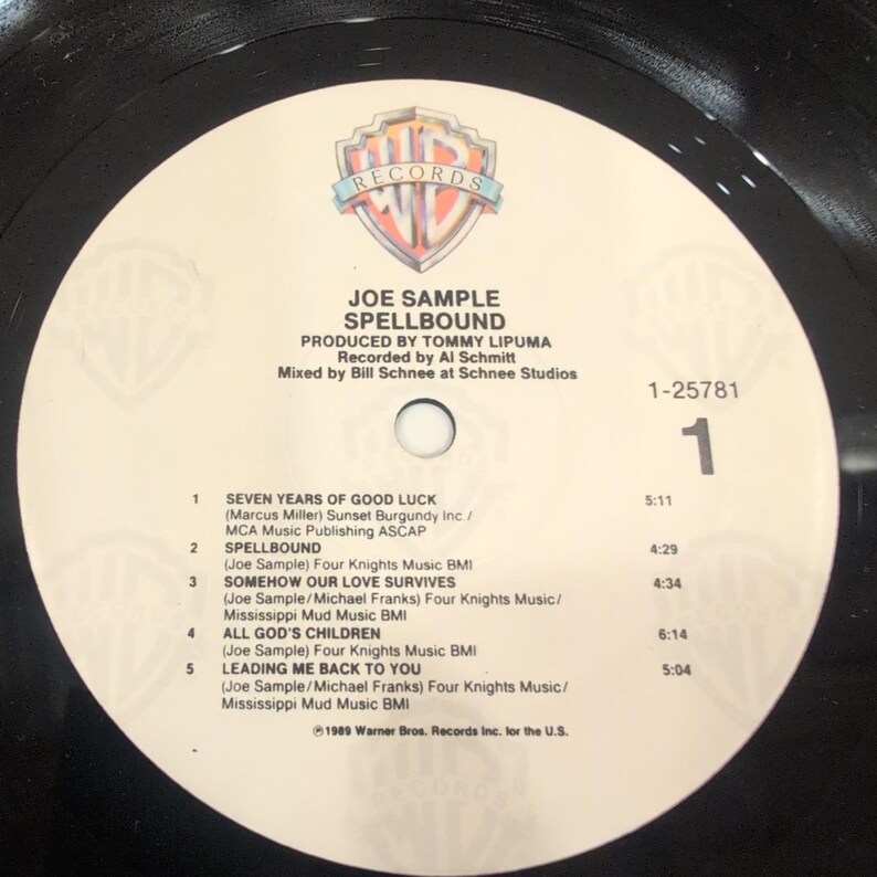 Joe Sample Spellbound Vinyl LP 1989 Warner Bros 1-25781 Promotional Copy Jazz image 6