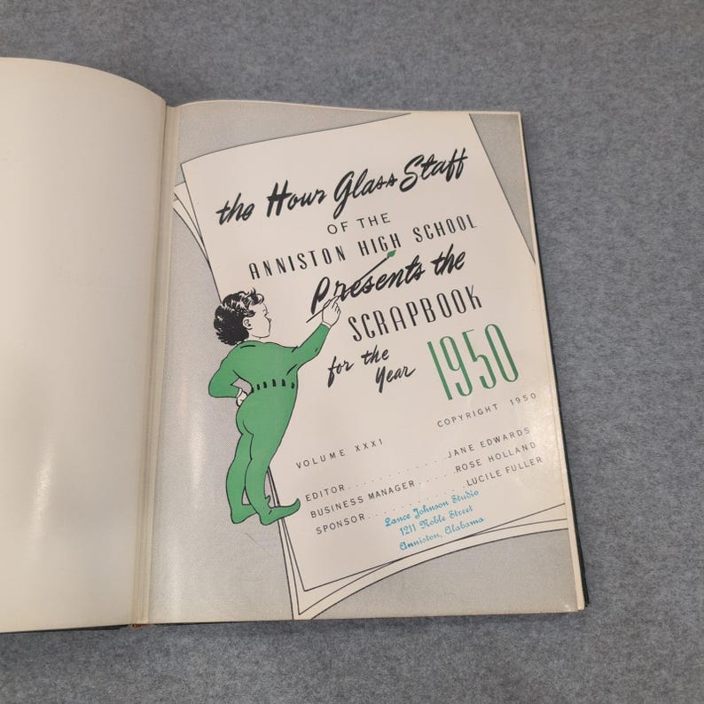 1950 The Hour Glass Anniston High School Jahrbuch Alabama Bulldogs Vol 31 Bild 4