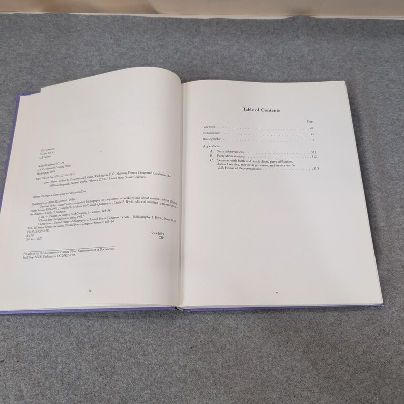 Senators of the United States A Historical Bibliography 1789-1995 Relié 1995 image 6