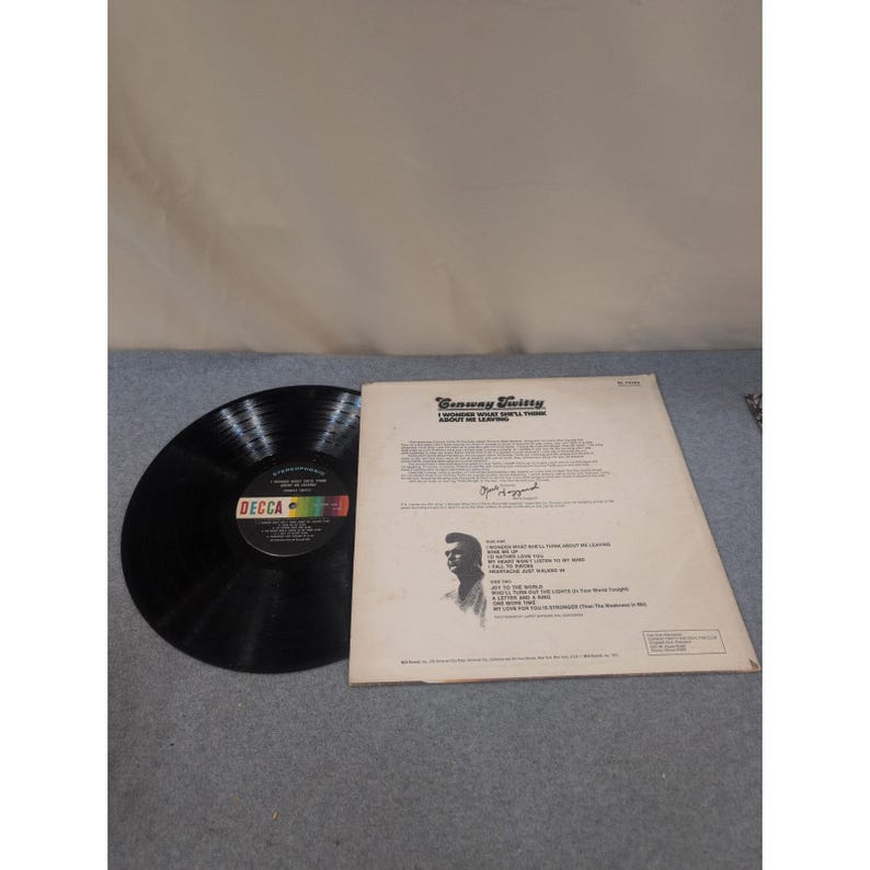 Conway Twitty I Wonder What She'll Think About Me Leaving LP Decca DL 75292 image 2
