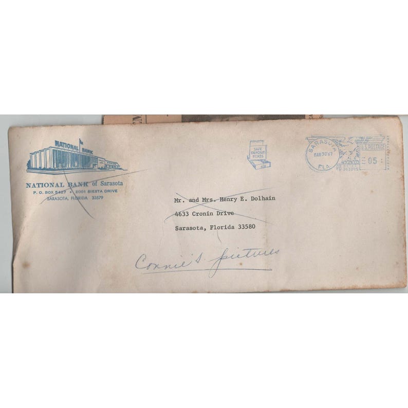 Konvolut von 13 Vintage-Briefumschlägen mit Poststempeln aus Sarasota, Florida, aus den 1950er- bis 1980er-Jahren Bild 3