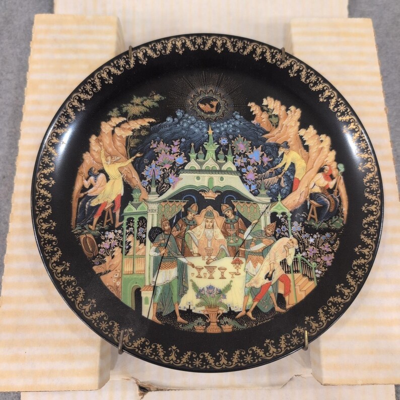 Russische Legenden Die Prinzessin und die sieben Bogatyrs Sammelteller UdSSR Bild 2