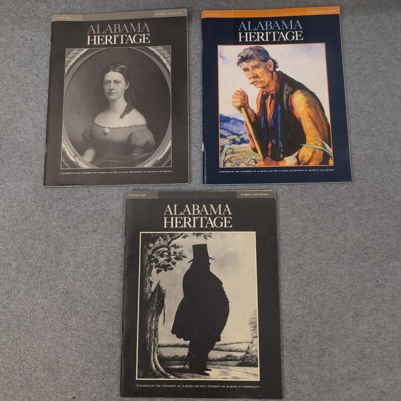 Alabama Heritage Magazine Journal Collection Histoire Culture Lot de 3 image 1
