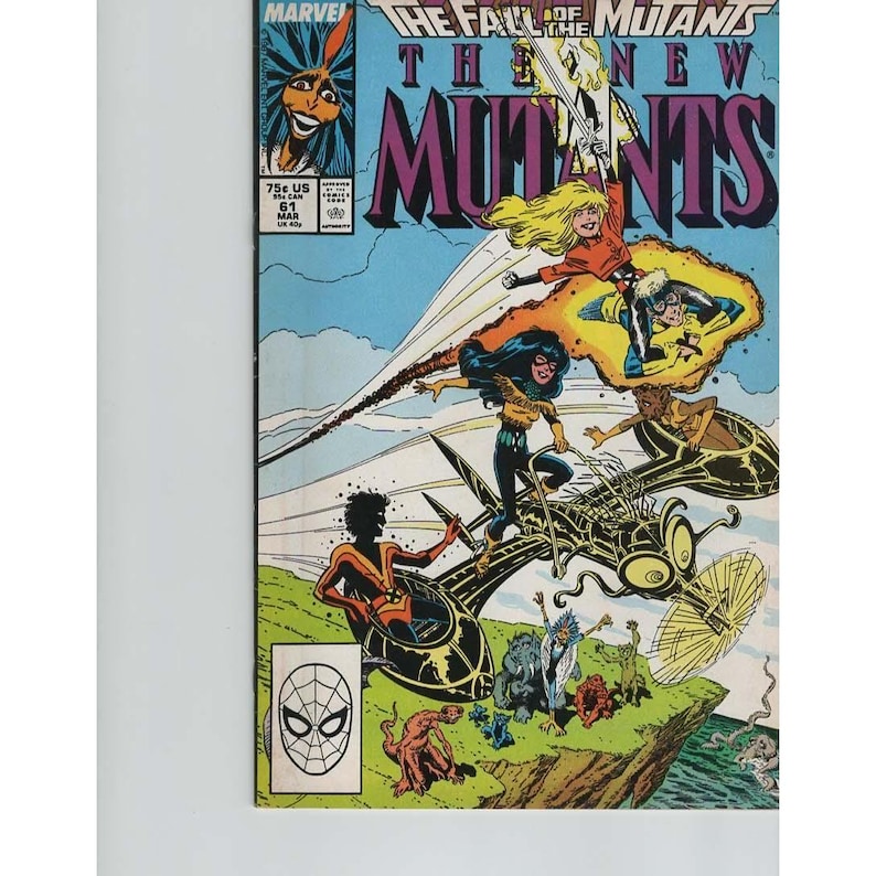 New Mutants #61 Marvel Comic Book 1988 Fall of the Mutants image 1