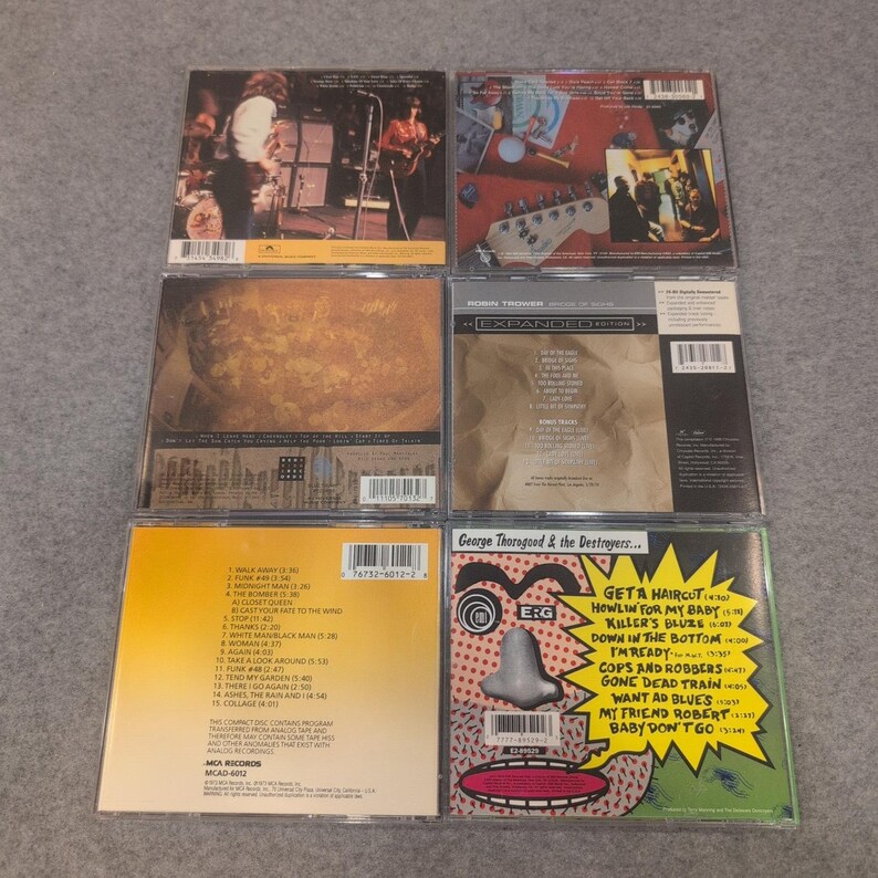 6 CD Lot Blues Rock Guitar Cream Robin Trower George Thorogood James Gang image 2