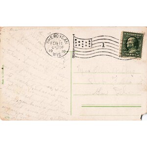 Vtg 1910 RPPC Postcard Romantic Couple City Balcony Sheboygan WI Germany image 2