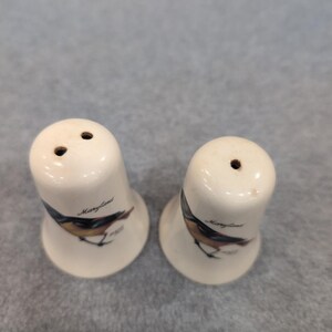 Vintage Maryland Baltimore Oriole Salt and Pepper Shakers Ceramic Bird image 2