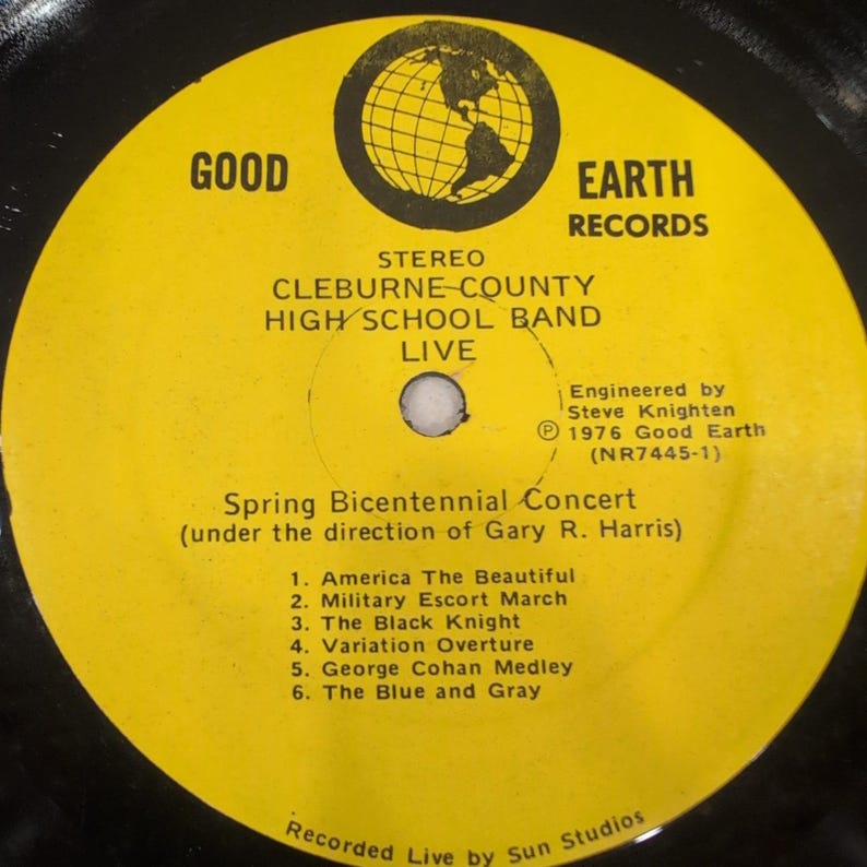 Cleburne County High School Band Live Spring Bicentennial Concert 1976 Vinyl LP image 6
