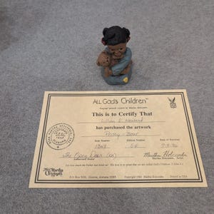 Martha Holcombe All God's Children Prissy with Bear Figurine 1348 Edition 54 image 7