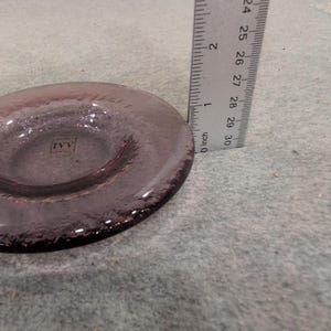 IVV Selezione Amethyst Purple Mouth Blown Glass Dish Made in Italy Textured image 5