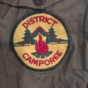 VTG Boys Scouts of America Official Shirt District Camporee Patch Scout Uniform image 2