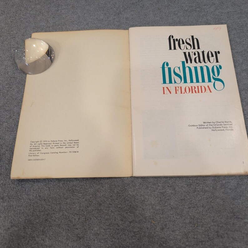 Pesca en agua dulce en Florida Charlie Harris Dukane Press 1970 imagen 3