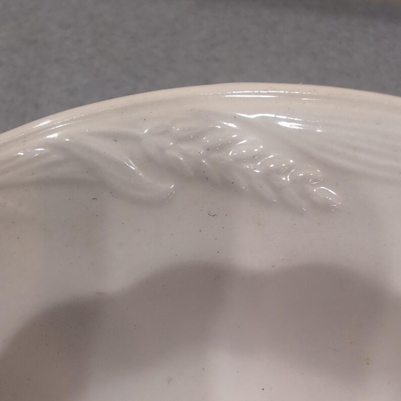 Royal Staffordshire Ironstone Wilkinson Ltd England Wheat Embossed Soup Bowl image 3