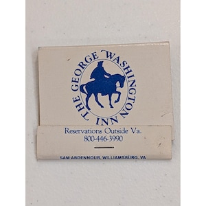 Vintage The George Washington Inn Williamsburg VA Matchbook Souvenir Collectible image 1