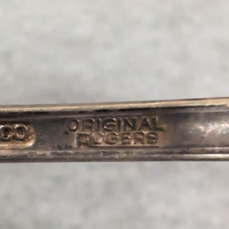 Vintage Wm Rogers Mfg Co Original Rogers Silverplate Teaspoon Spoon Ornate image 5