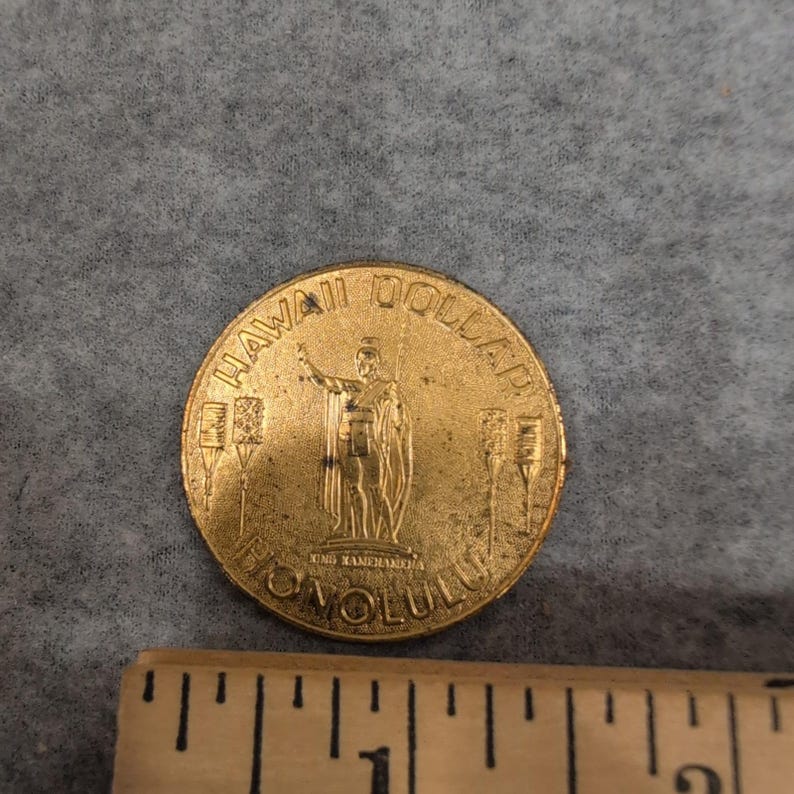 Hawaii Dollar Honolulu King Kamehameha Diamond Head Souvenir Coin Liberty House image 3