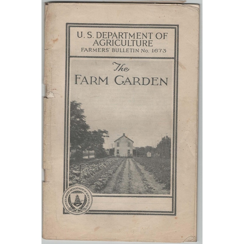 Boletín agrícola del USDA n.° 1673, edición de 1936, titulado "The Farm Garden". imagen 1