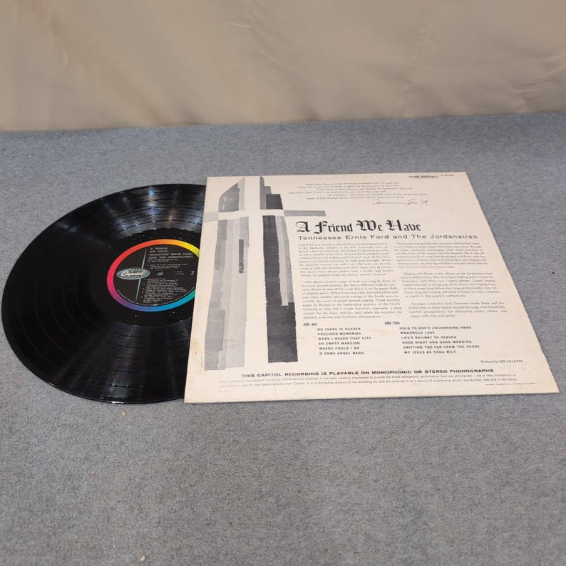 Tennessee Ernie Ford The Jordanaires A Friend We Have Vinyl LP Capitol T-1272 image 2