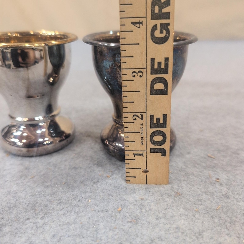 Dingeldein St Louis Silver Plated Egg Cups Gold Wash Interior Set of 2 149799 image 2