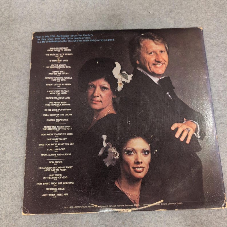 The Rambos Silver Jubilee 2-LP Vinyl Gospel Music Heart Warming Records image 2