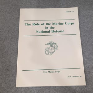 US Marine Corps FMFM 1-2 Role of the Marine Corps in National Defense 1991 Manua image 1